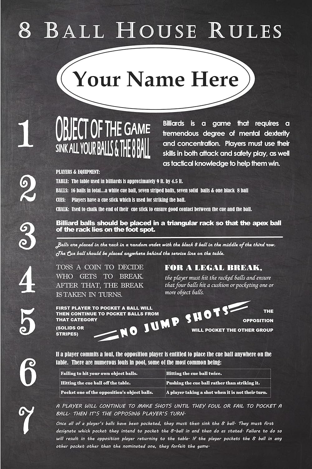 Amazon.com: Zieglerworld Personalized Custom Vintage Chalkboard Looking ...