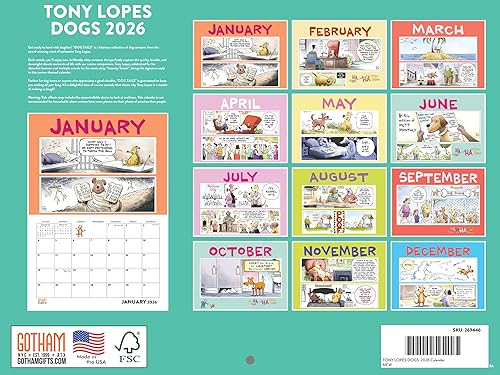 Vista 232 de Calendario Goldendoodle 2026 Golden Doodle mensual de pared calendario de 12 meses Fabricado en Estados Unidos