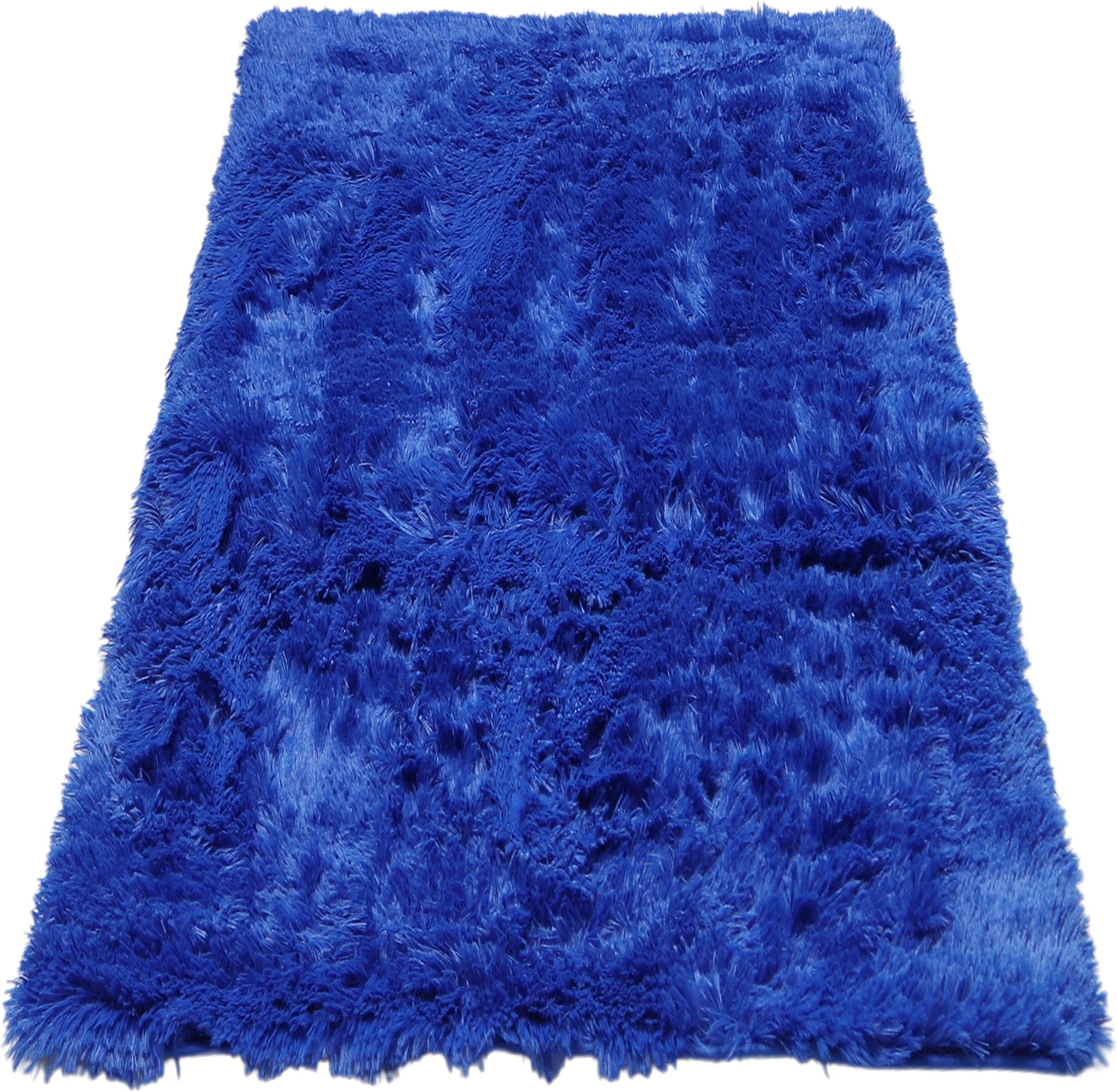 Soft Area Rug [Size-120x200 cm] | Shaggy Rug | Soft Touch Hardwearing Rug for Hard Surface Floor, Color - Blue