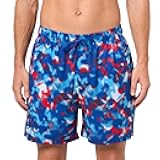 Mens Swim Trunk Shorts, Lightweight & Water Repelling, Quick Dry Material