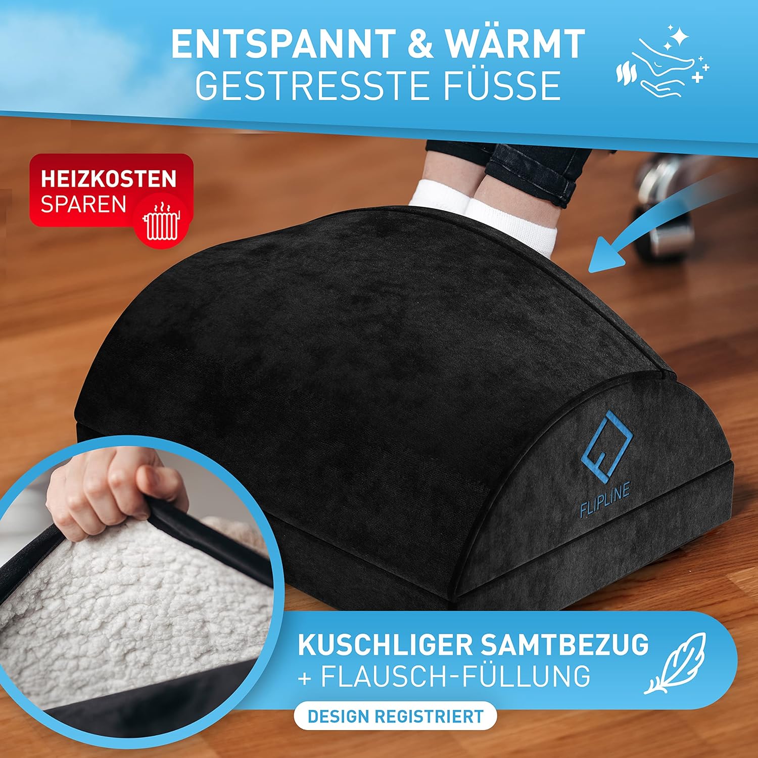 FLIPLINE Fussstütze: Der perfekte Fusskomfort für Ihr Homeoffice!