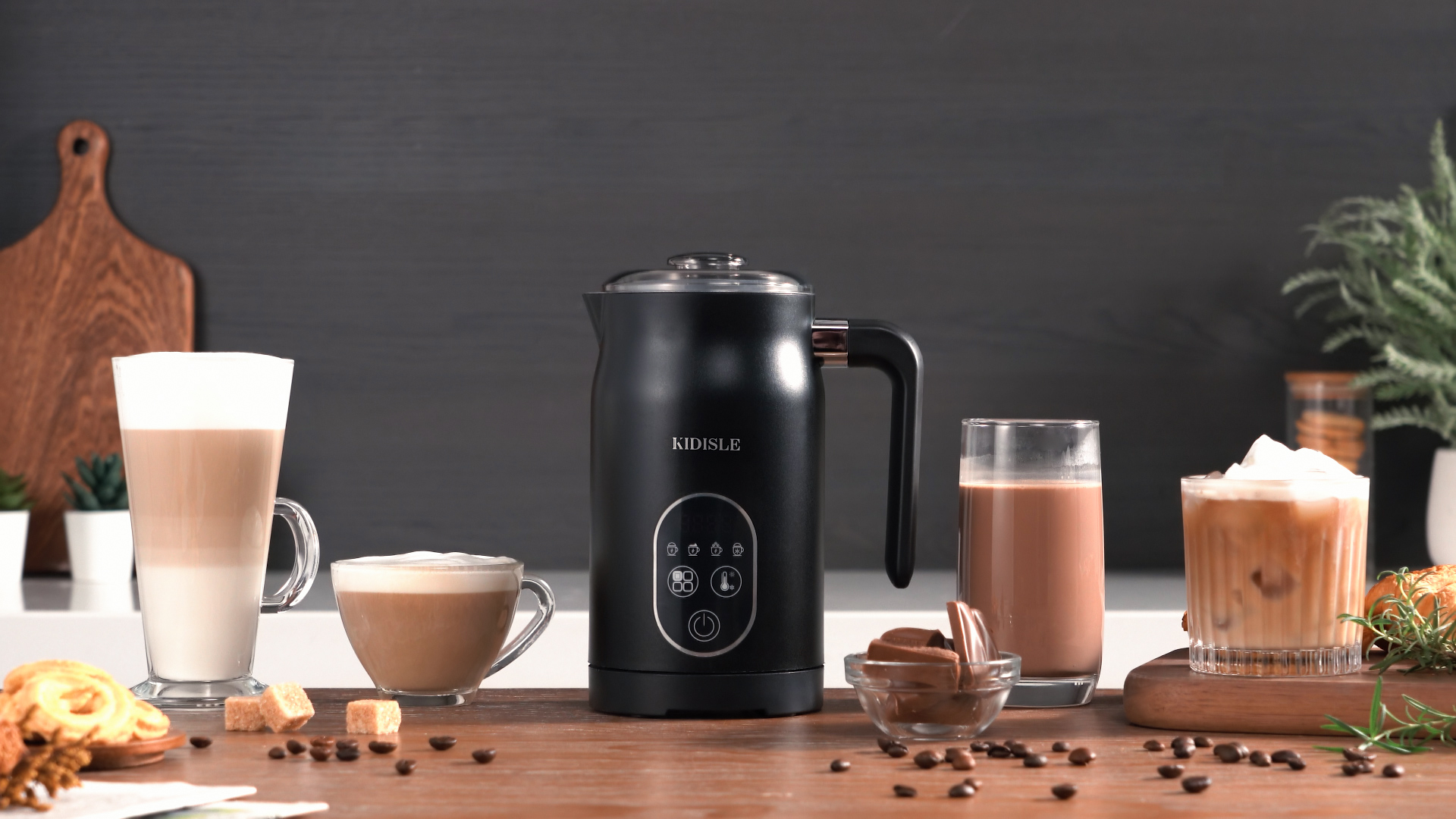 Amazon.com: KIDISLE 4-in-1 Electric Milk Frother and Steamer, Milk