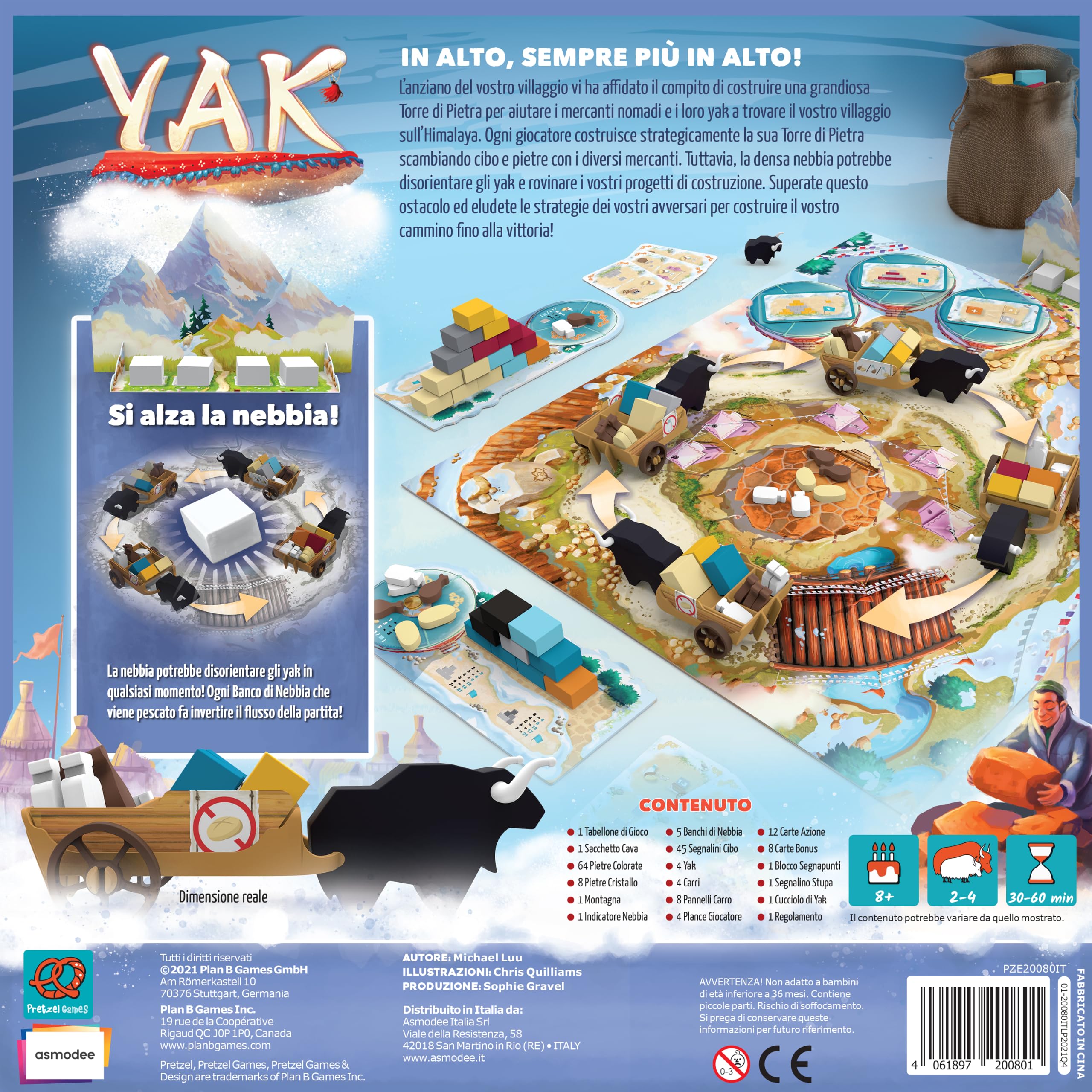 Asmodee - Yak, Gioco da Tavolo, 2-4 Giocatori, 8+ Anni, Edizione in Italiano [Esclusivo Amazon]