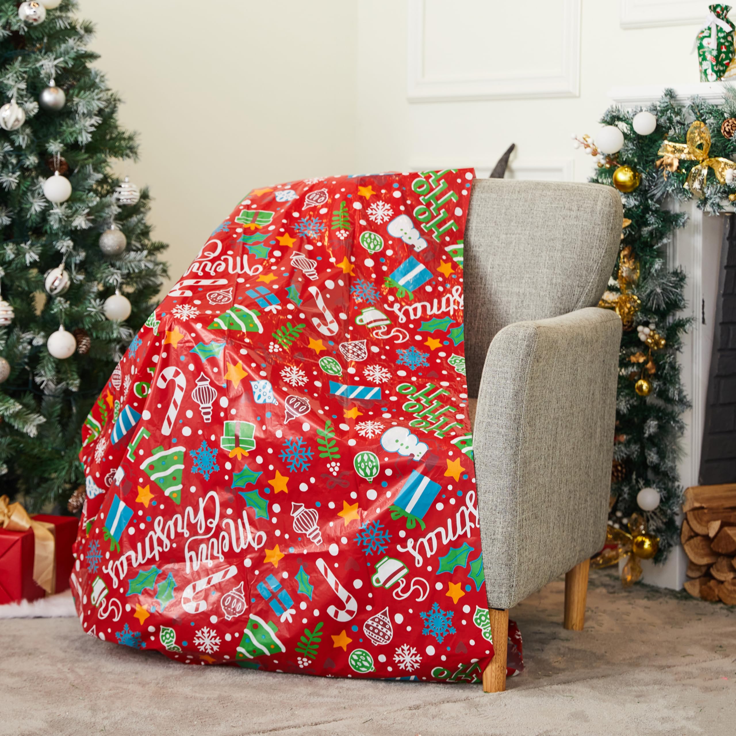 2 Bolsas de Regalo Gigantes para Fiestas Navideñas de 152 x 183 cm con Etiquetas de Regalo, Bolsa de Regalo para Navidad