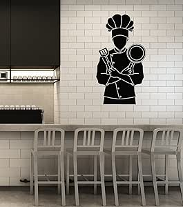 Amazon.com: Vinyl Wall Decal Chef Cook Restaurant Kitchen Cooking ...