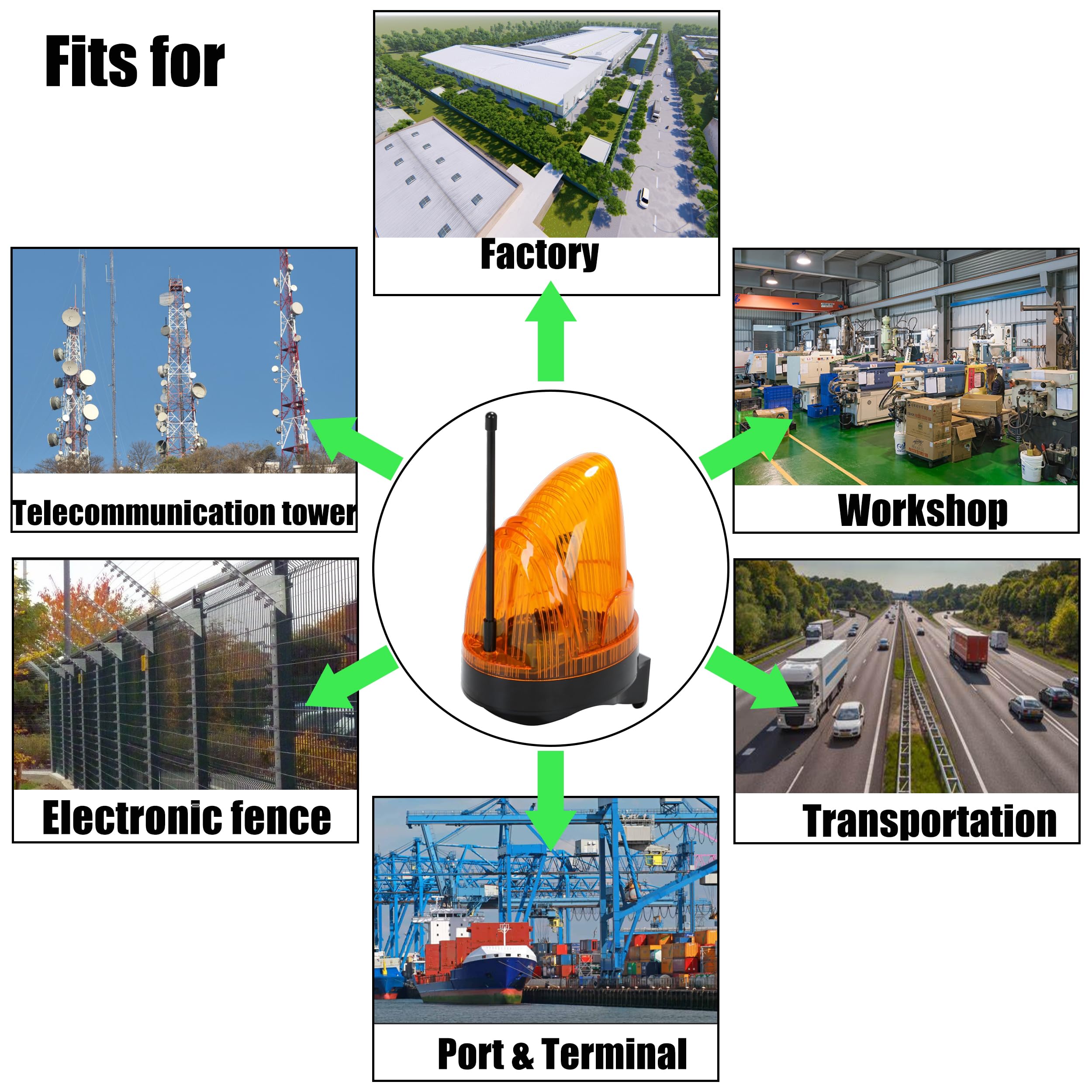 Lampeggiatore Per Cancello Automatico Arcets 220V - LED Impermeabile Con Antenna 433Mhz - Foto 6
