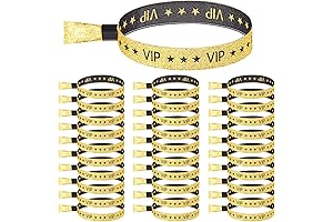 100 Pieces VIP Wristbands for Events, Wrist Ribbons, Armbands for Concerts, Party...