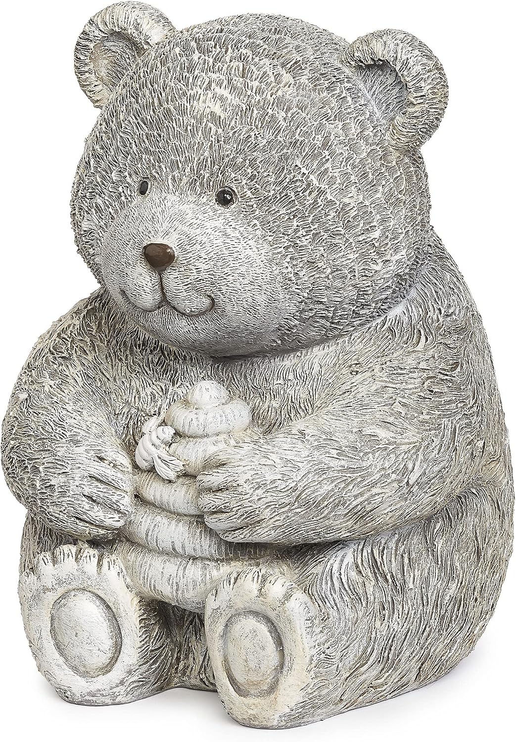 Roman Garden - Bear with Honey Statue, 7.75" H, Pudgy Pals Collection, Resin and Dolomite, Decorative, Garden Gift, Home Outdoor Decor, Durable, Long Lasting