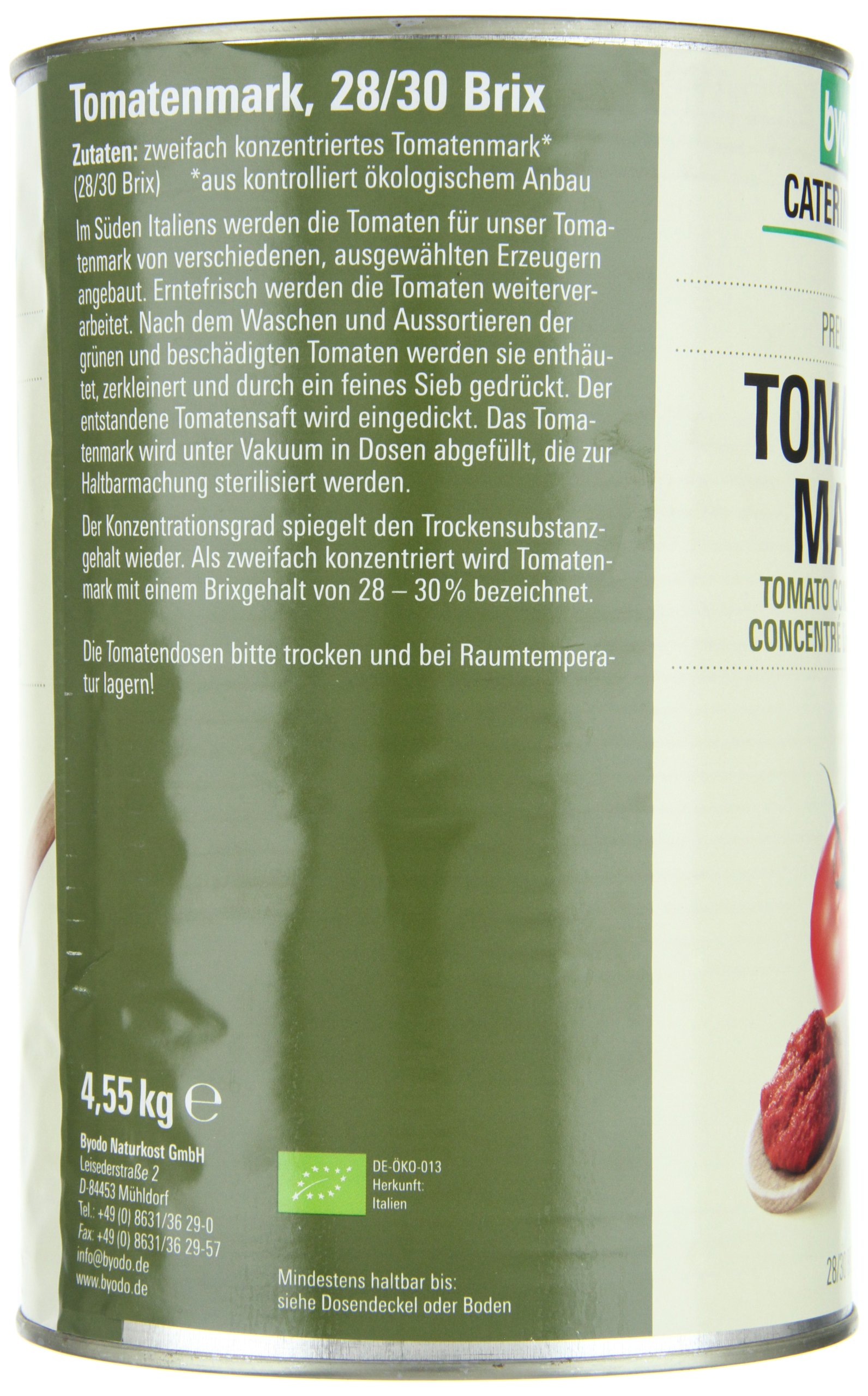 Byodo Tomatenmark, 1er Pack (1 x 4,55 kg Dose) - Bio