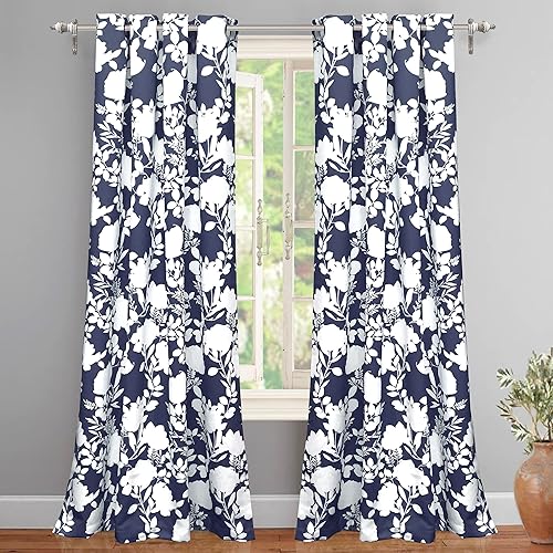 Blue Floral Curtains Amazon Com