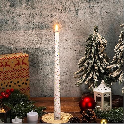 Miniatura 3 de Vela de Adviento de Navidad con cuenta regresiva, calendario de Adviento de pájaros de invierno, 12 pulgadas (pájaro)