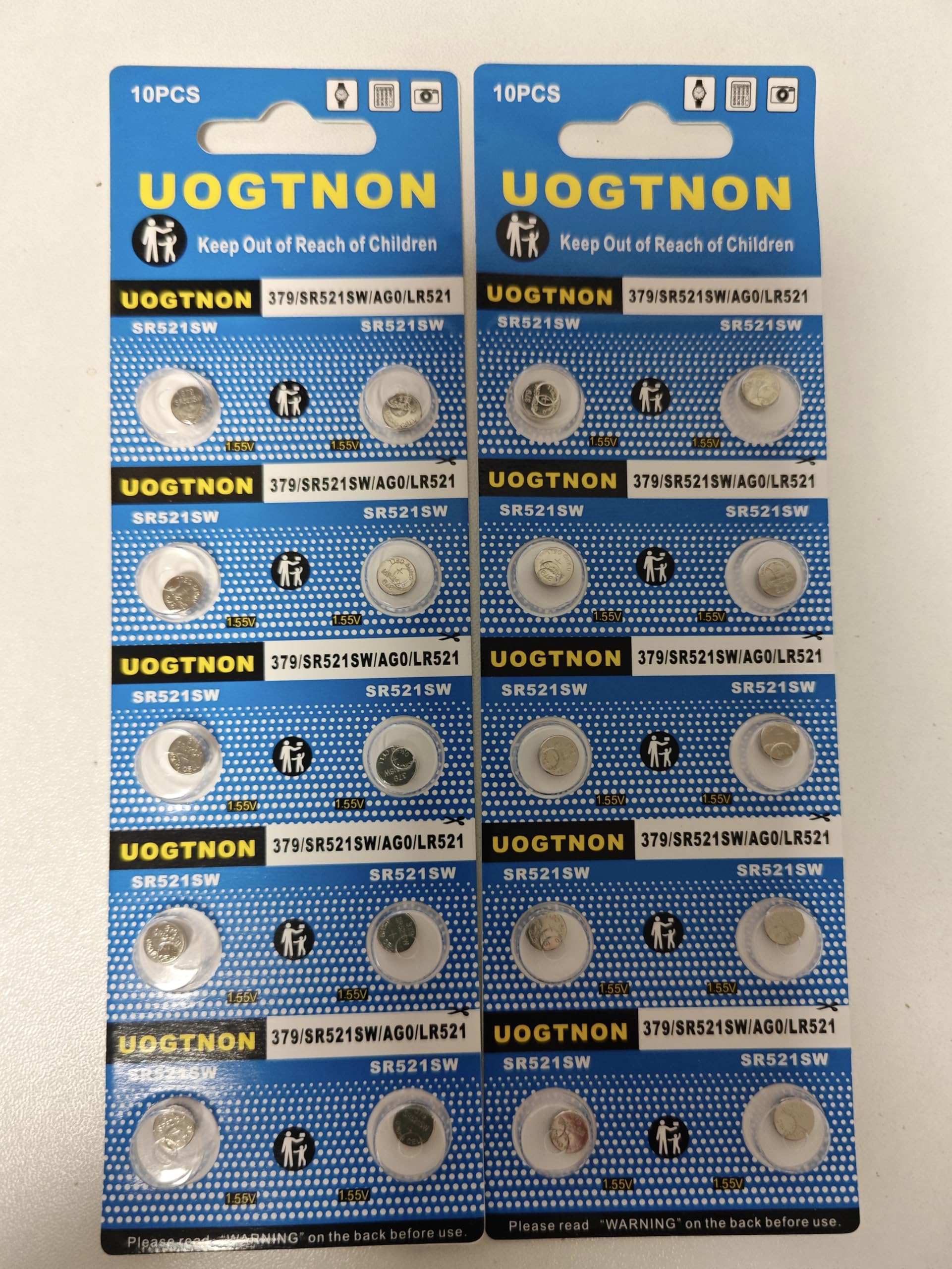 379 SR521SW V379 Watch Battery 1.5V Button Cell (20-Pack)