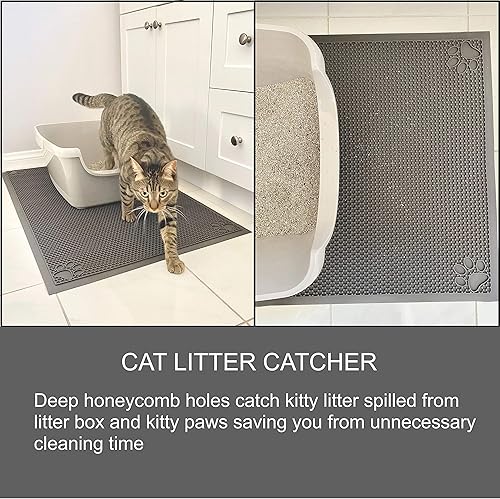 Miniatura 6 de Tapete antideslizante ultra grande impermeable para alimentación de mascotas y alimentos, mantiene el lugar de comedor de tu perro o gato limpio y