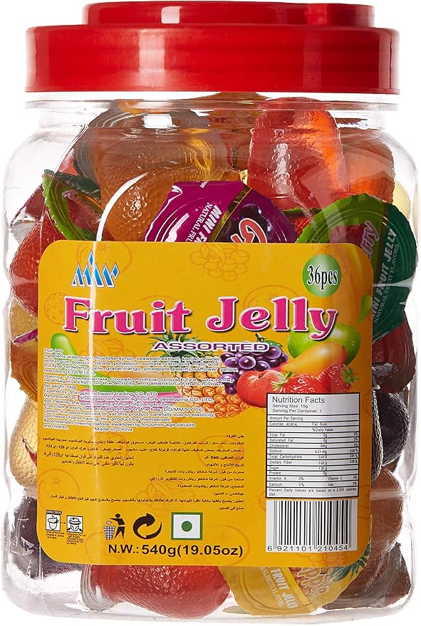 Mir Assorted fruit jelly, 15 gm ,pack of 36 Buy Online at Best Price