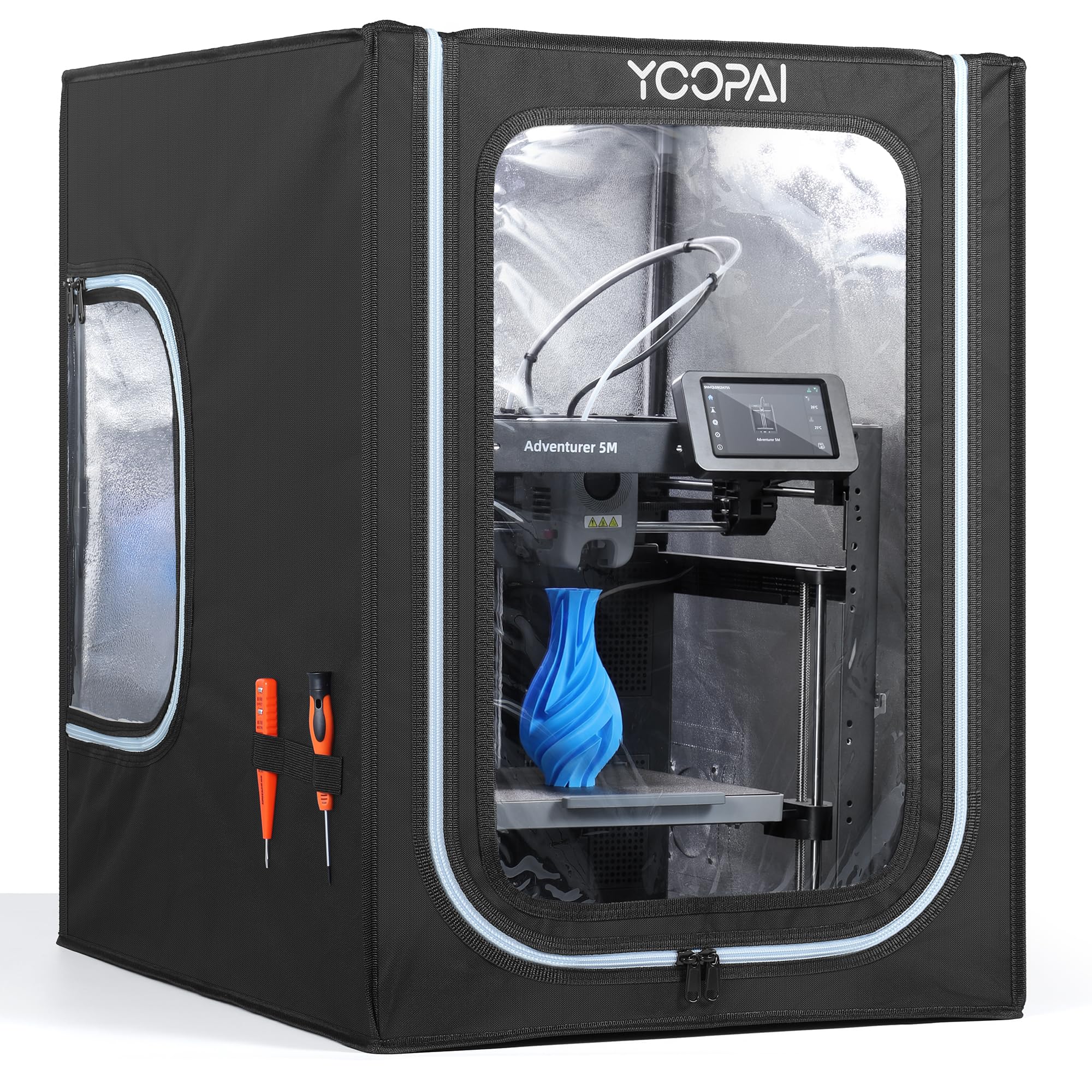 3D-Drucker Gehäuse für Flashforge AD5M, 3D Drucker Abdeckung mit LED-Licht
