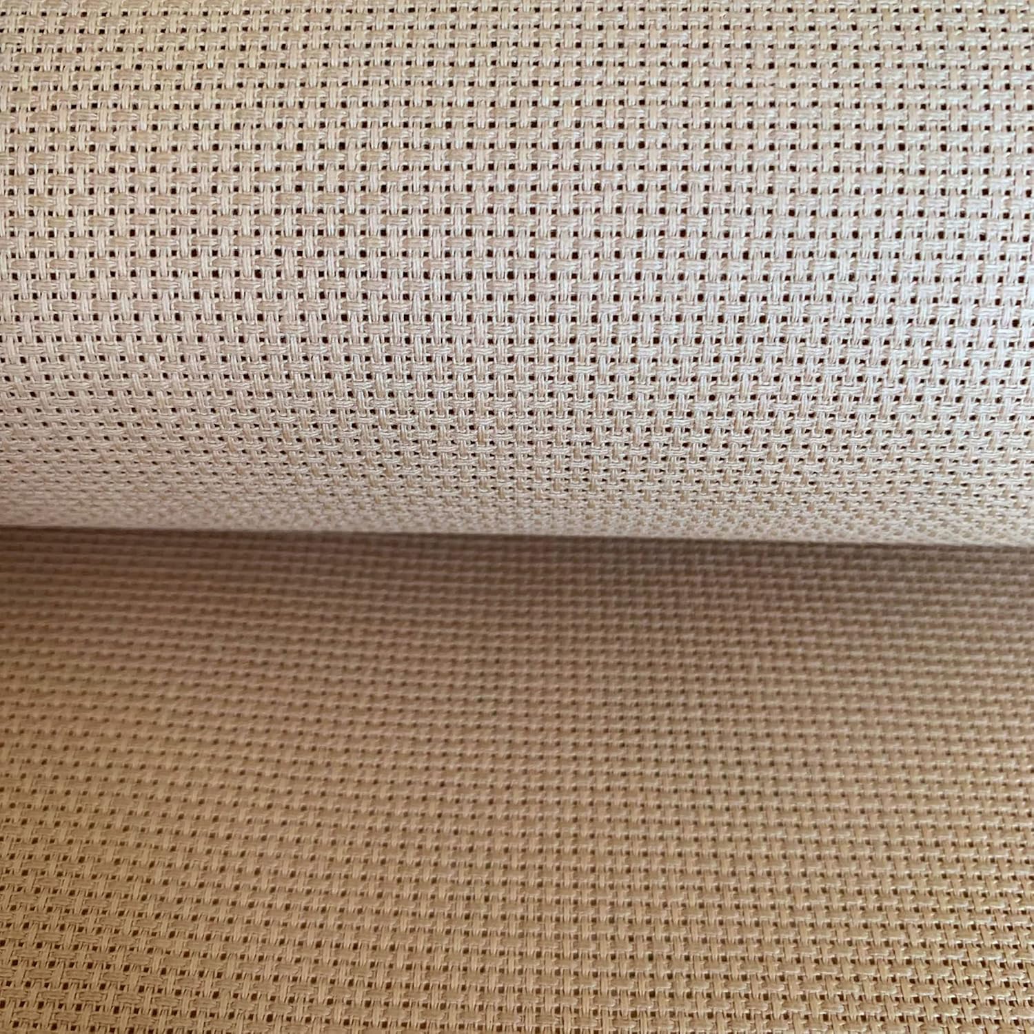 14CT Aida Cloth Embroidery Cross Stitch Fabric, Khaki, W29″ x L39″