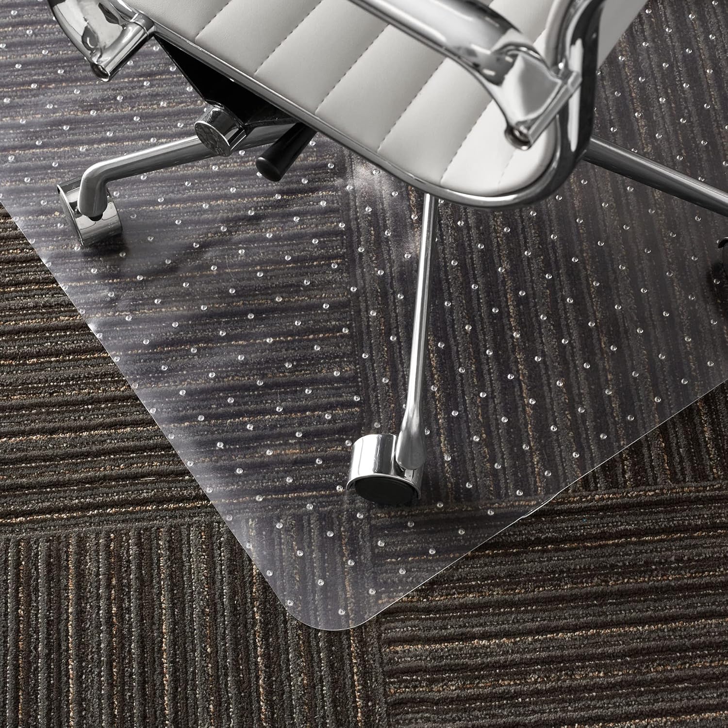 WorkOnIt 30" x 48" x2.2mm Thick Office Chair Desk Floor Mat for Low Pile Carpet, Clear