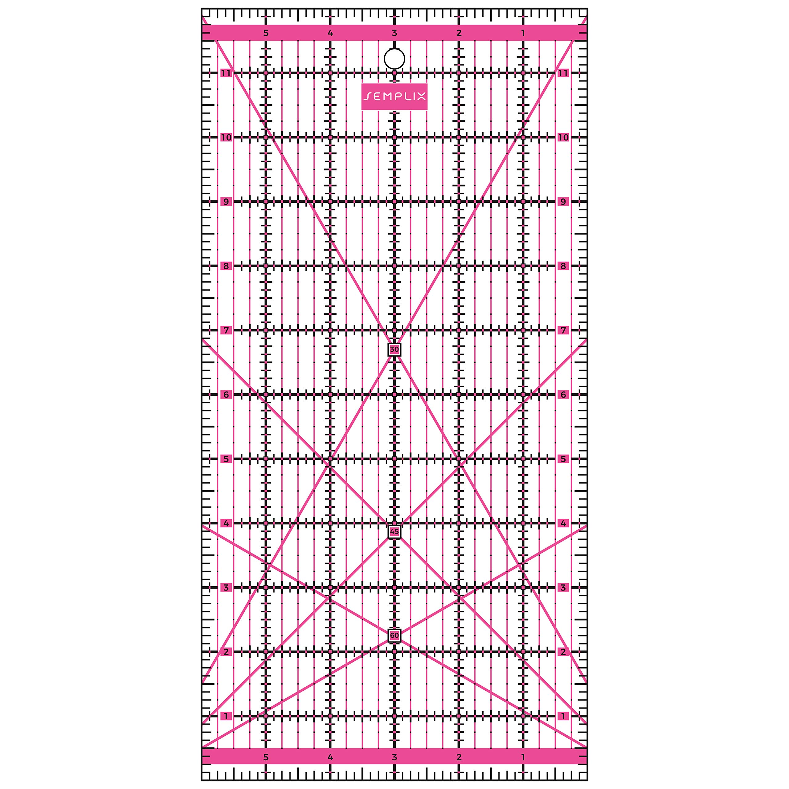 SEMPLIX Patchwork Lineal Set Inch (6x6 inch, 12x6 inch, 24x6,5 inch, 12,5x12,5 inch) (pink)
