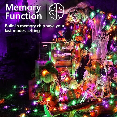 Miniatura 4 de Brizled - Extensión de mini luces LED impermeables decorativas para halloween, fiestas, árbol, 78.74 pies y 240 luces para exteriores, con