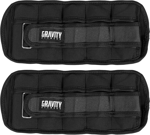 Gravity Fitness Adjustable Ankle/Wrist Weights set of 2 2-5kg