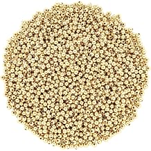 DECYOOL Small Gold Beads, 1200Pcs 4mm KC Gold Spacer Beads Seamless Smooth Round Bead for Bracelets Jewelry DIY Crafts Making