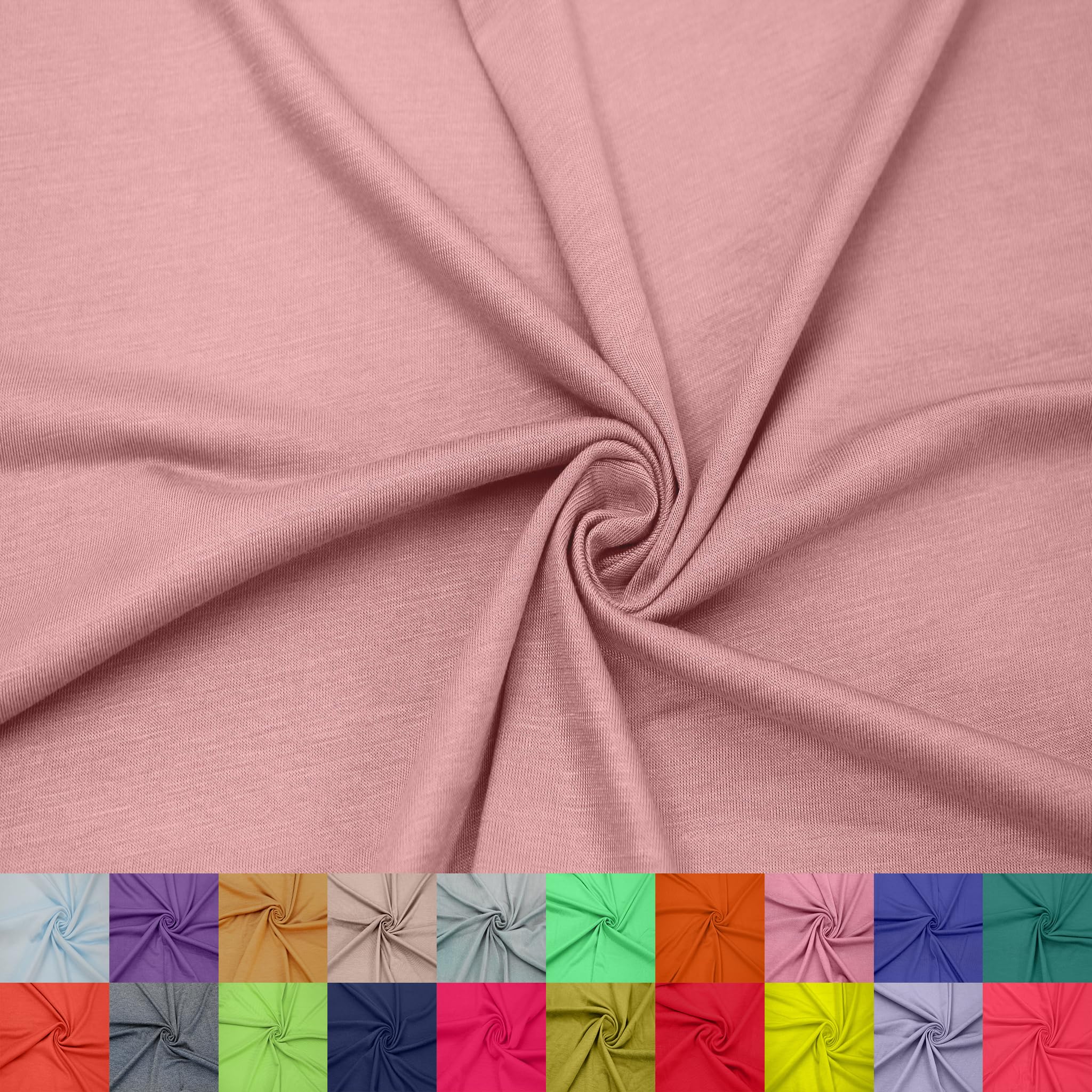 60" Wide Rayon Spandex Jersey Knit Fabric by The Yard - 4-Way Stretch, 200GSM, Medium Weight -Soft & Breathable - Apparel, Accessories, Maternity & Decorations — view 121