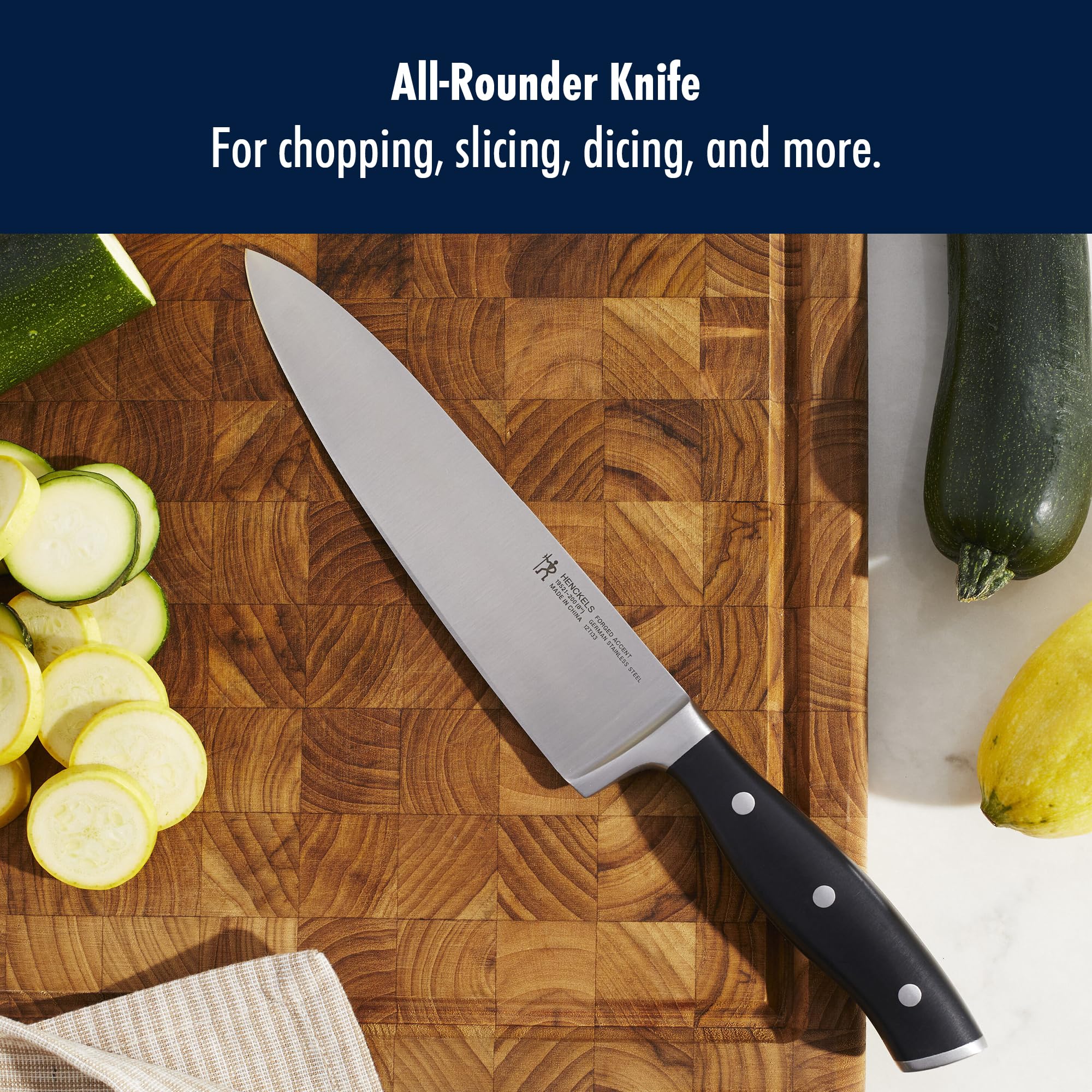 HENCKELS Forged Accent Razor-Sharp 8-inch Chef's Knife, Black, German Engineered Informed by 100+ Years of Mastery — Amazon image 5