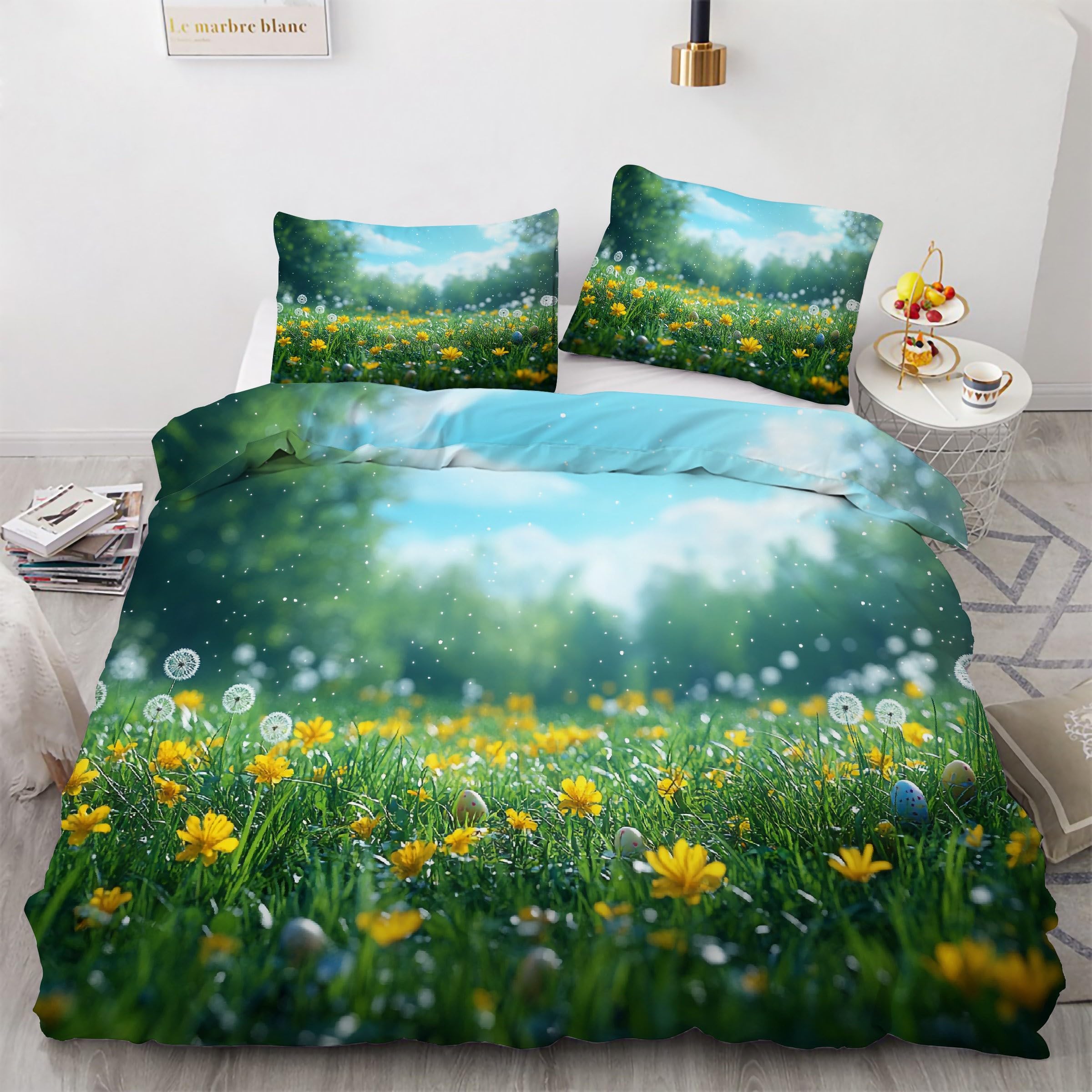 Housse de Couettes Microfibre 240x260 à fermeture éclair pour lit facile à faire
