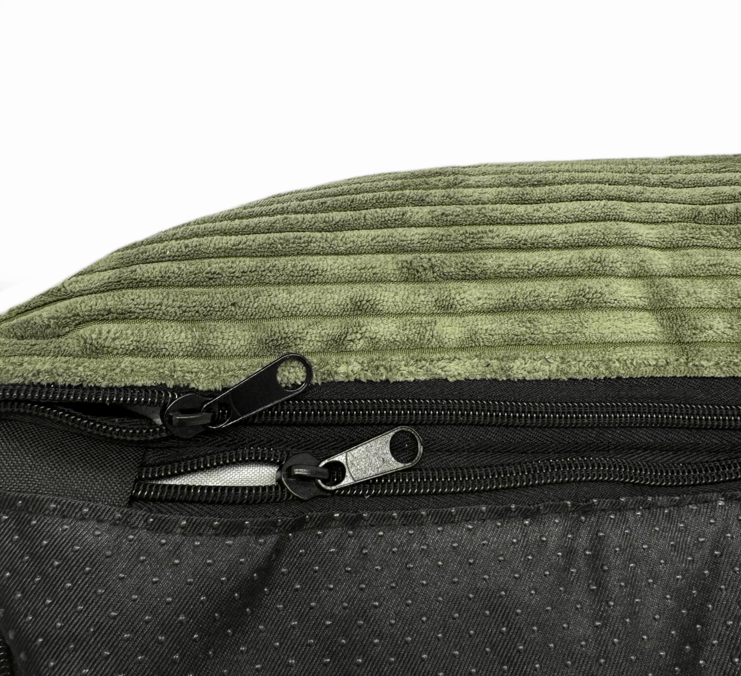 elropet Hundebett orthopädisch aus Kuschel Cord XS/S/M/L/XL kleine Hunde große Hunde Hundekorb (Olivegrün, XS (65x50x18cm))