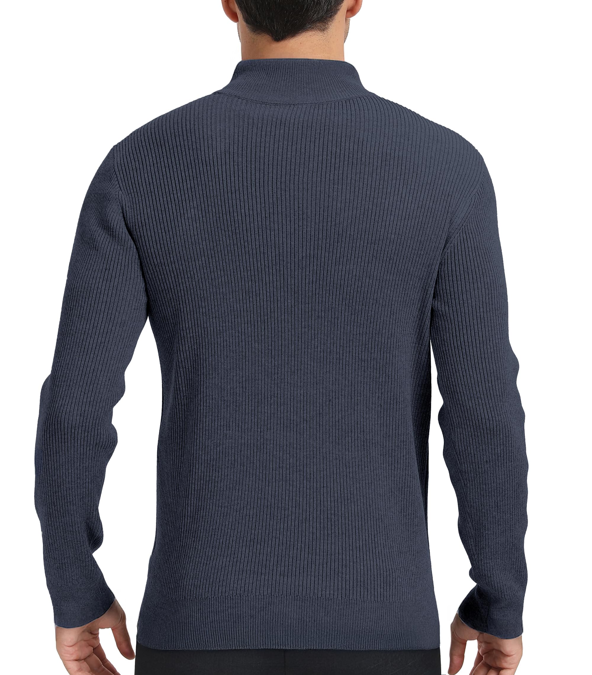 DAFENP Maglione Uomo Invernale Collo Alto con Zip Pullover Dolcevita Lavoro Caldo Lungo Sweater