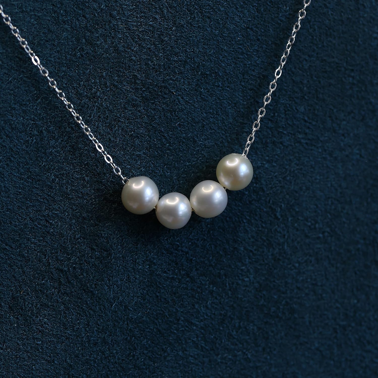 40th Birthday Gifts Women, Simple White Pearl Necklace Crafted with 6mm Freshwater Cultured Pearl and Sterling Silver Adjustable Cable Chain, Gifts for Women - Image 3