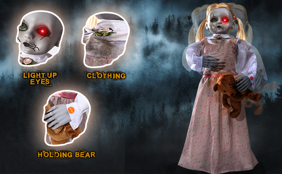 Watch 36'' Animatronics Doll Halloween Animated Decorations on Amazon Live