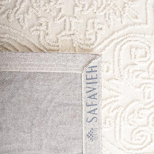 Miniatura 3 de Martha Stewart SAFAVIEH Collection MSR3511C - Alfombra de lana contemporánea hecha a mano para sala de estar, comedor y dormitorio, 6 x 9 pies,