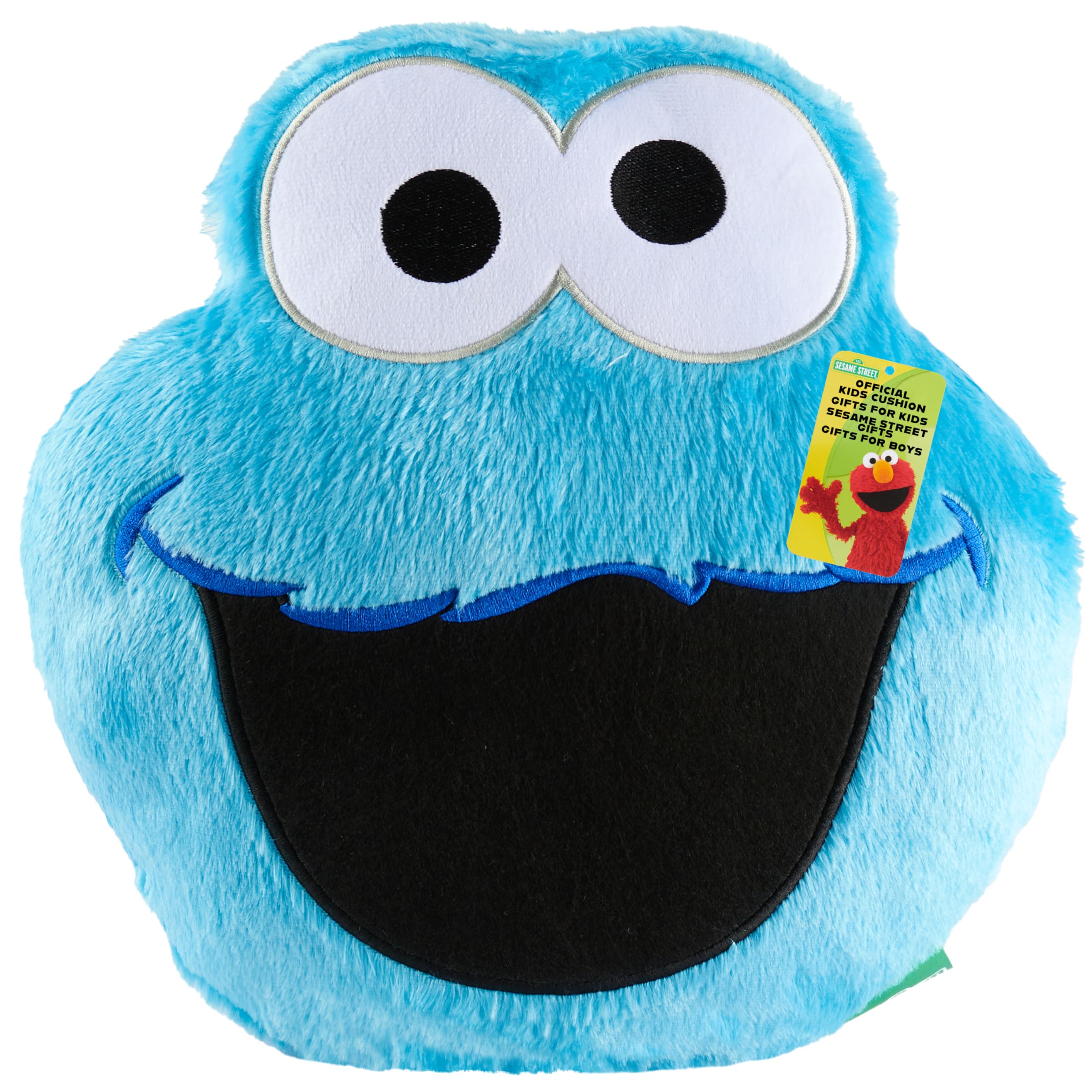 Get Trend Sesame Street Cookie Monster 3D Plush Cushion for Sofa & Bed, Cute Hugging & Cuddle Cushion for Kids & Toddlers
