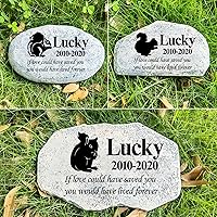 Vista 21 de Zatanmulo Piedra conmemorativa personalizada para mascotas, piedra conmemorativa de jardín personalizada, lápida de perro, lápida de gato, placa