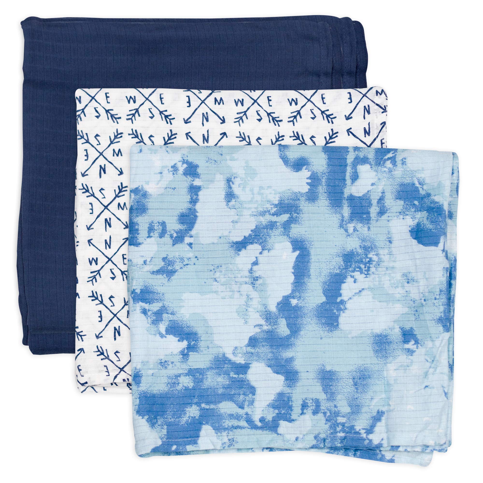 Honest Baby Clothing - Pack de 3 mantas de algodón orgánico