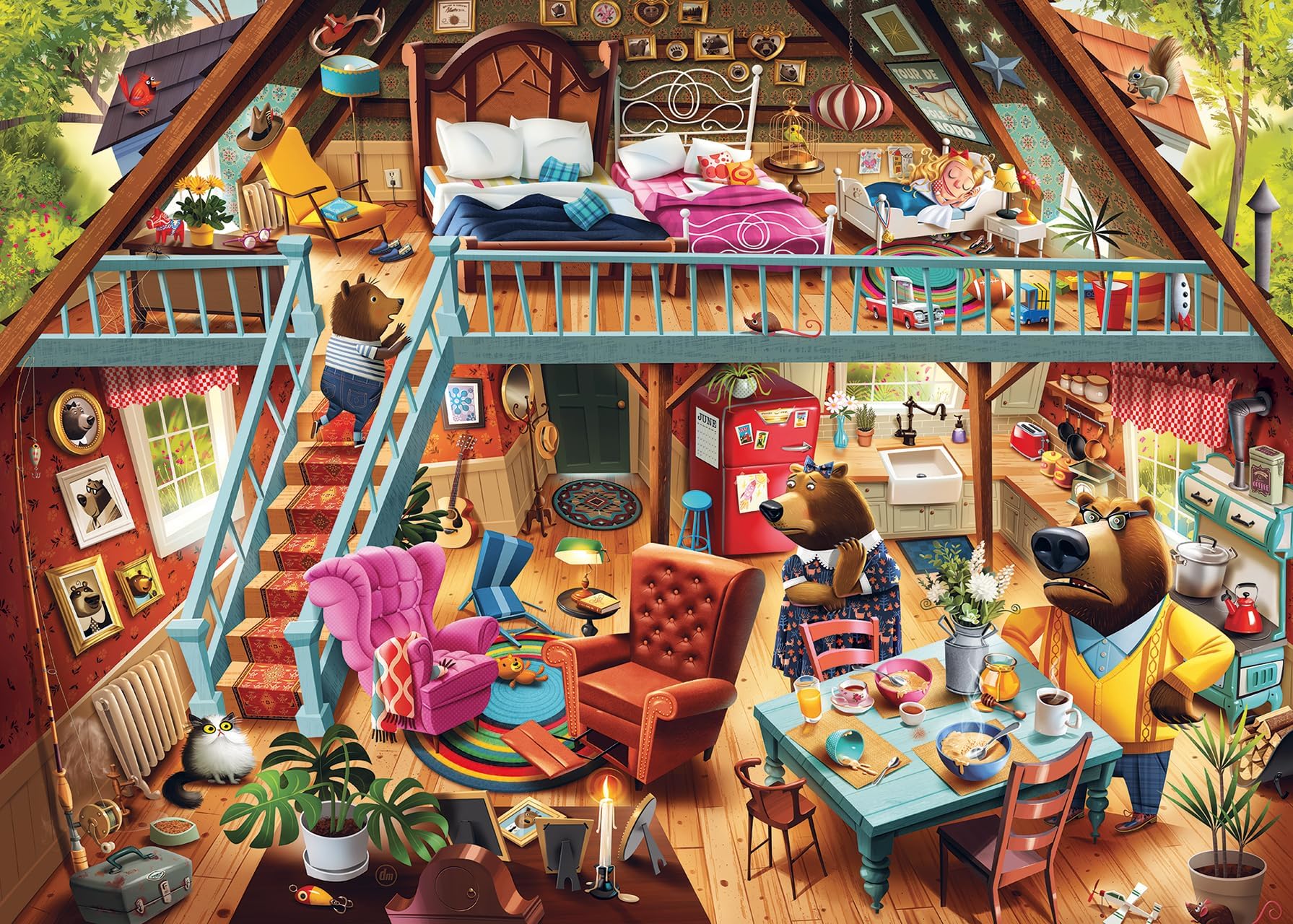 Goldilocks Gets Caught! 1000 Piece Jigsaw Puzzles for Adults and Kids Age 12 Years Up