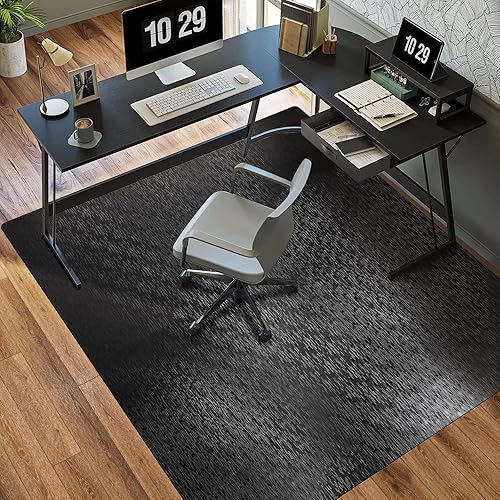 Miniatura 19 de Tydle Tapete para silla de alfombra, 36 x 48 pulgadas, tapete para silla de oficina para suelos alfombrados, tapete protector de suelo