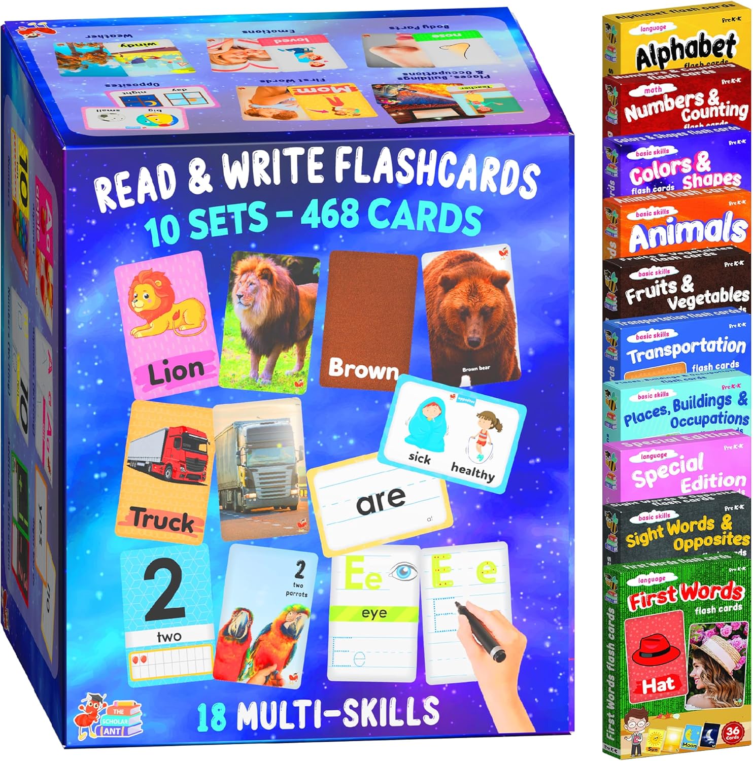 Read & Write Flash Cards for Toddlers Jumbo Pack 10 Sets 468