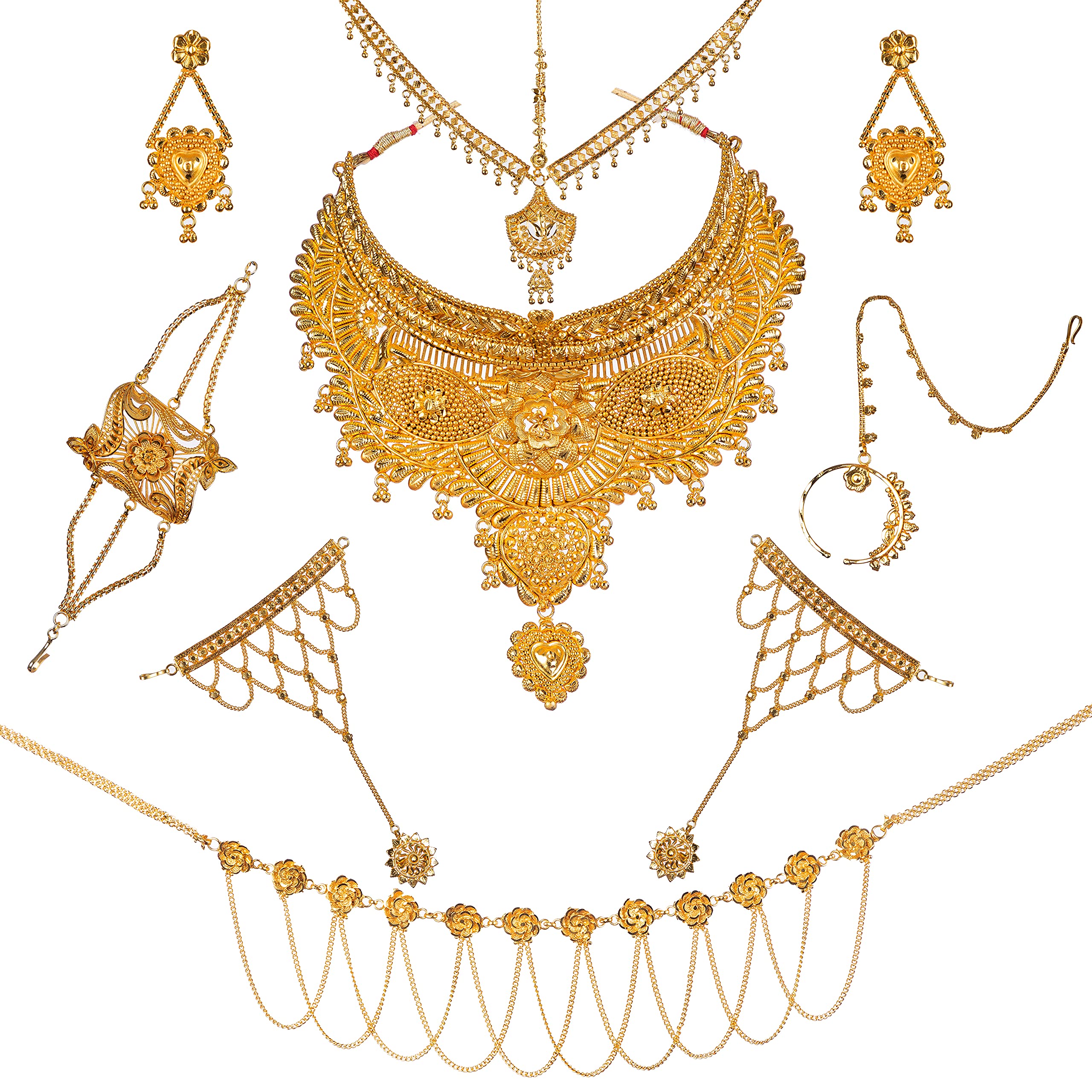 See full amazon price history chart for MANIKYA Mankiya Traditional Trendy Wedding Jewellery 24ct Gold plated Bridal Combo with Bridal Choker, Earings, Maagtikka, Nath, BajuBandh, Hath panja and Kamarband For Women and Girls. (Design 2) MANIKYA Mankiya Traditional Trendy Wedding Jewellery 24ct Gold plated Bridal Combo with Bridal Choker, Earings, Maagtikka, Nath, BajuBandh, Hath panja and Kamarband For Women and Girls. (Design 2) (B09CD2GBJR) Amazon Price History, Amazon Price Tracker