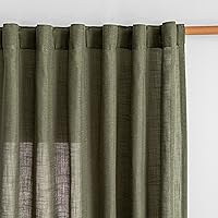 Vista 47 de MYSKY HOME Cortinas traslúcidas de 63 pulgadas de largo para dormitorio, paneles de cortina para ventana que filtran la luz, protegen la privacidad