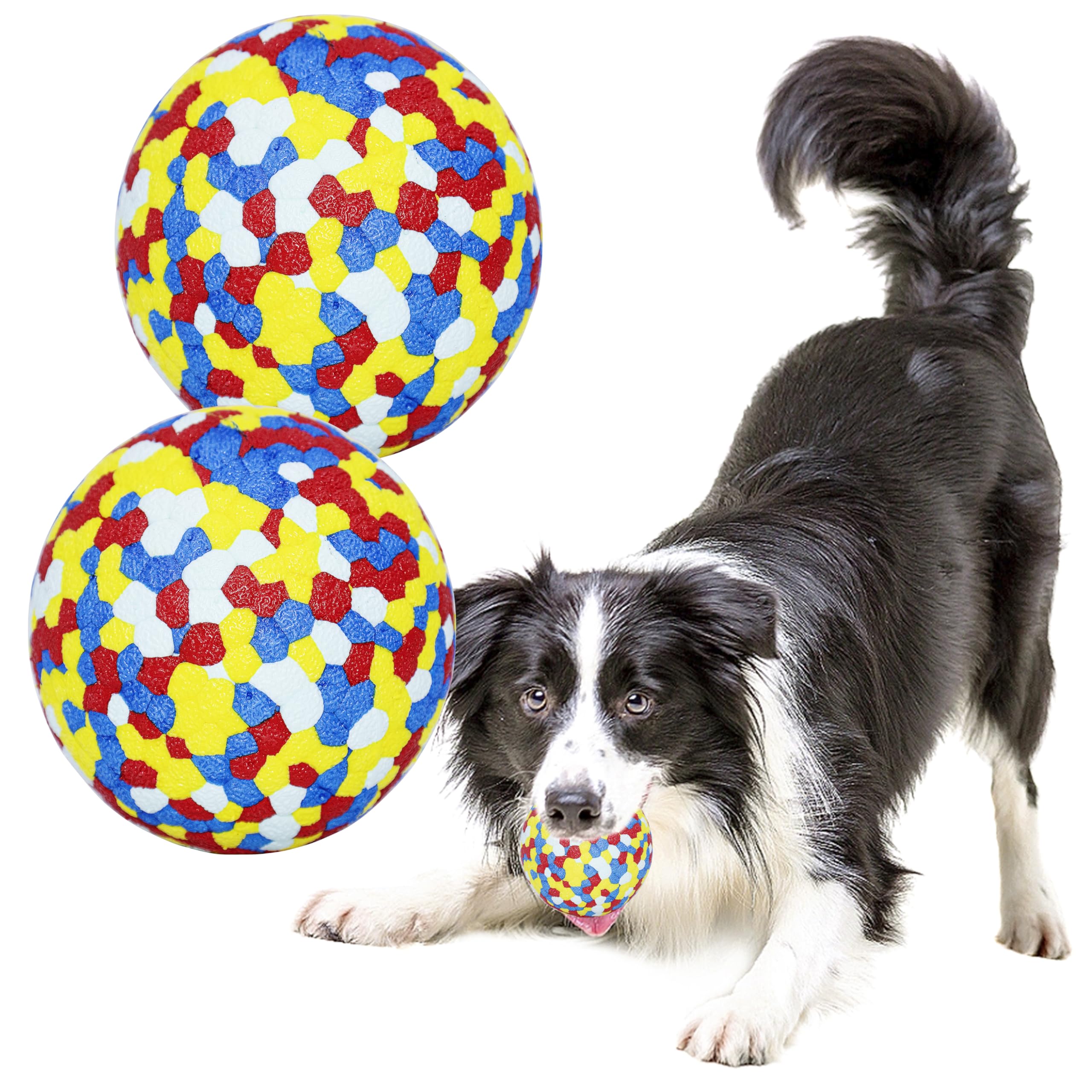 LIEVUIKEN Dog Balls Toys for Aggressive Chewers, Indestructible Durable Bouncy Floating Balls for Dogs to Fetch, Durable Solid Rubber Ball for