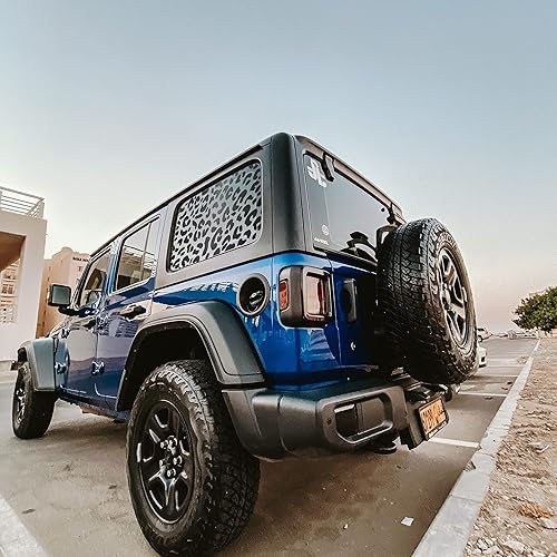 Miniatura 10 de Calcomanías para ventana trasera con estampado floral para Wrangler 2018-2024 de 4 puertas JLU 2018 2019 2020 2021 2022 2023 2024  Calcomanías