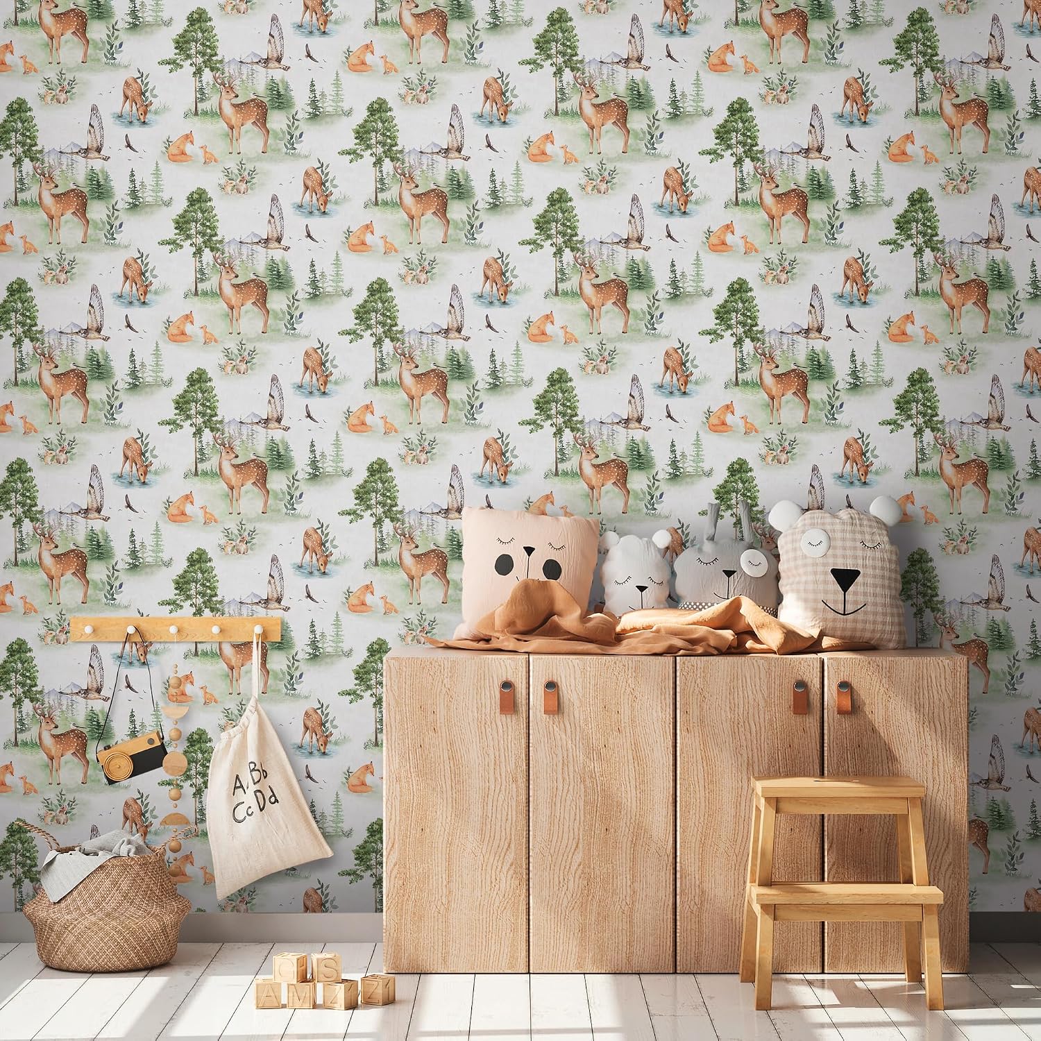 A.S. Création Lilly & Luis 771721 Non-Woven Wallpaper Forest Animals 10.05 m x 0.53 m Colourful Trees Wallpaper
