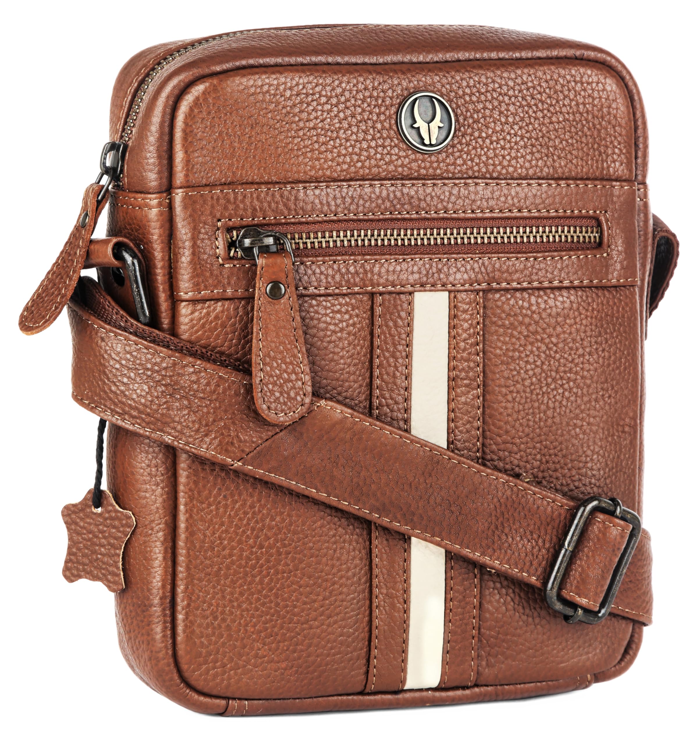 wildhorn Genuine Leather Crossbody Sling Messenger Bag for Men– Compact Travel & Office Shoulder Bag (7 x 2 x 8.5 in)-picture-23