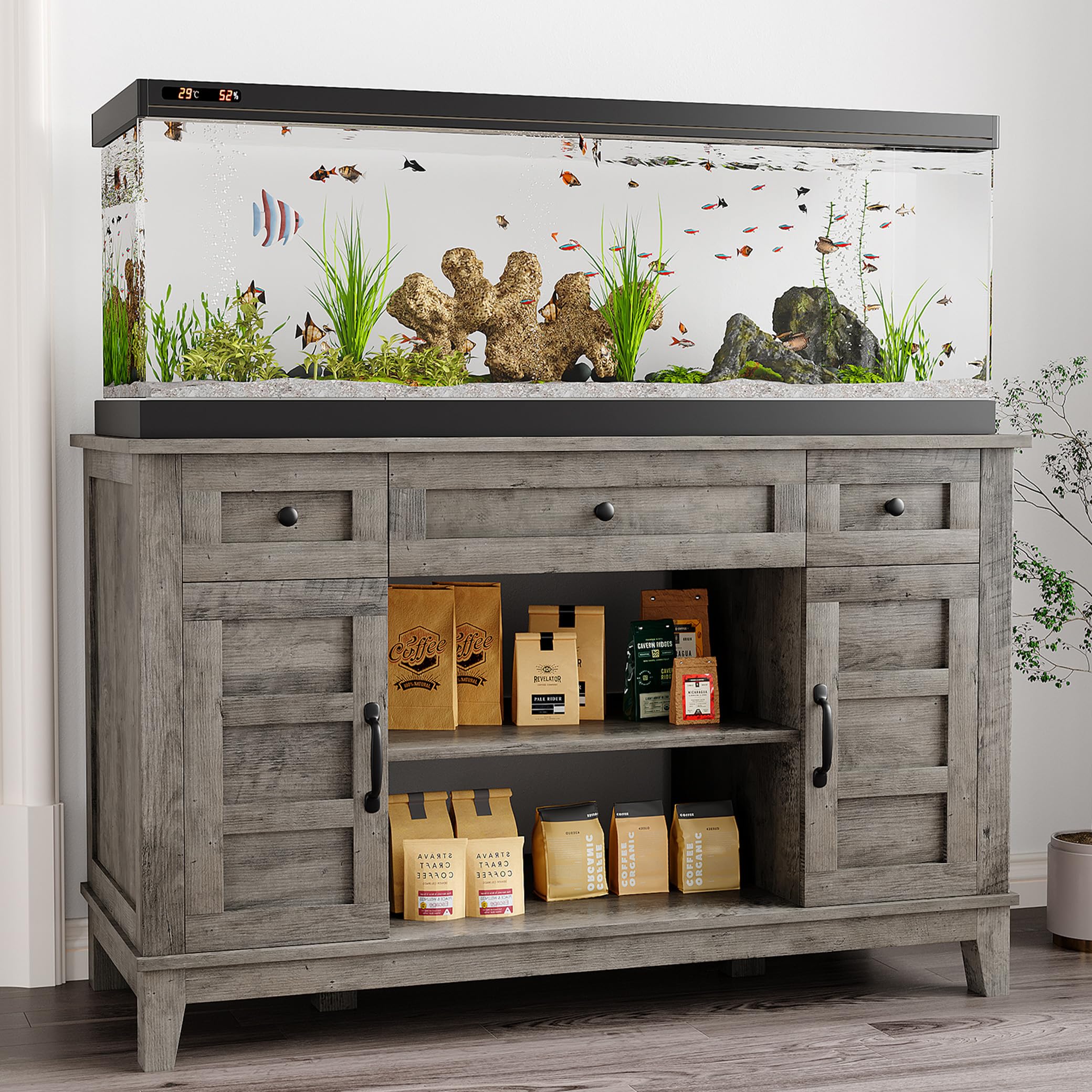 Amazon.com: Farmhouse 30-55 Gallon Fish Tank Stand, Aquarium Stand