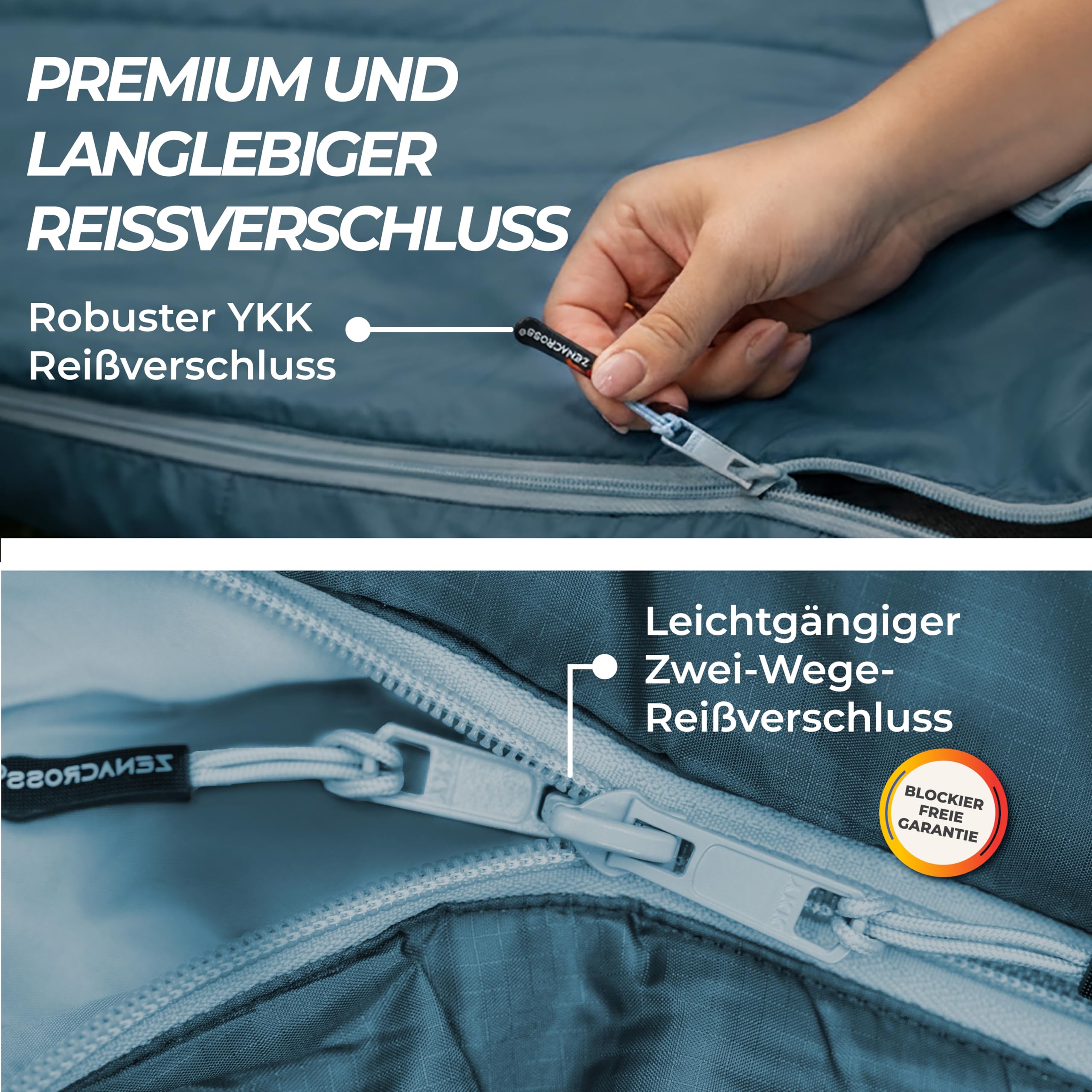 Schlafsack Erwachsene - Sommerschlafsack Kleines Packmaß & Ultraleicht - Mumienschlafsack für Camping, Outdoor & Festivals