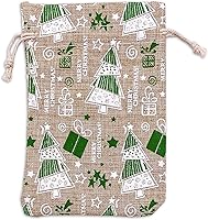 Vista 18 de TheDisplayGuys - Paquete de 12 bolsas de regalo de lona de yute reutilizables de 6 x 8 pulgadas con cordones (estrellas blancas, medianas)