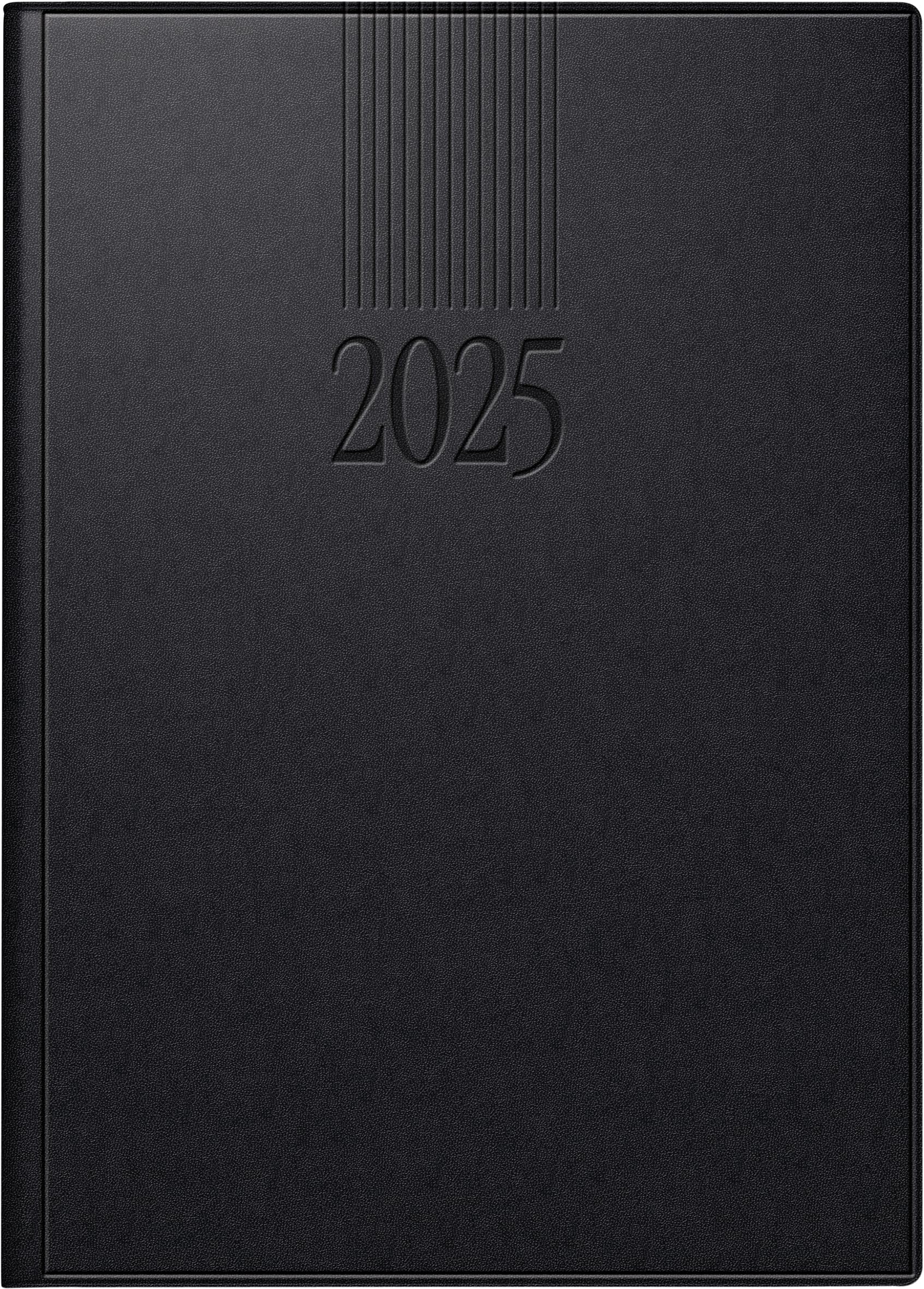 rido/idé Book Calendar Model Roma 1 (2025), 1 Page = 1 Day, A5, 416 Pages, Balacron Cover, Black