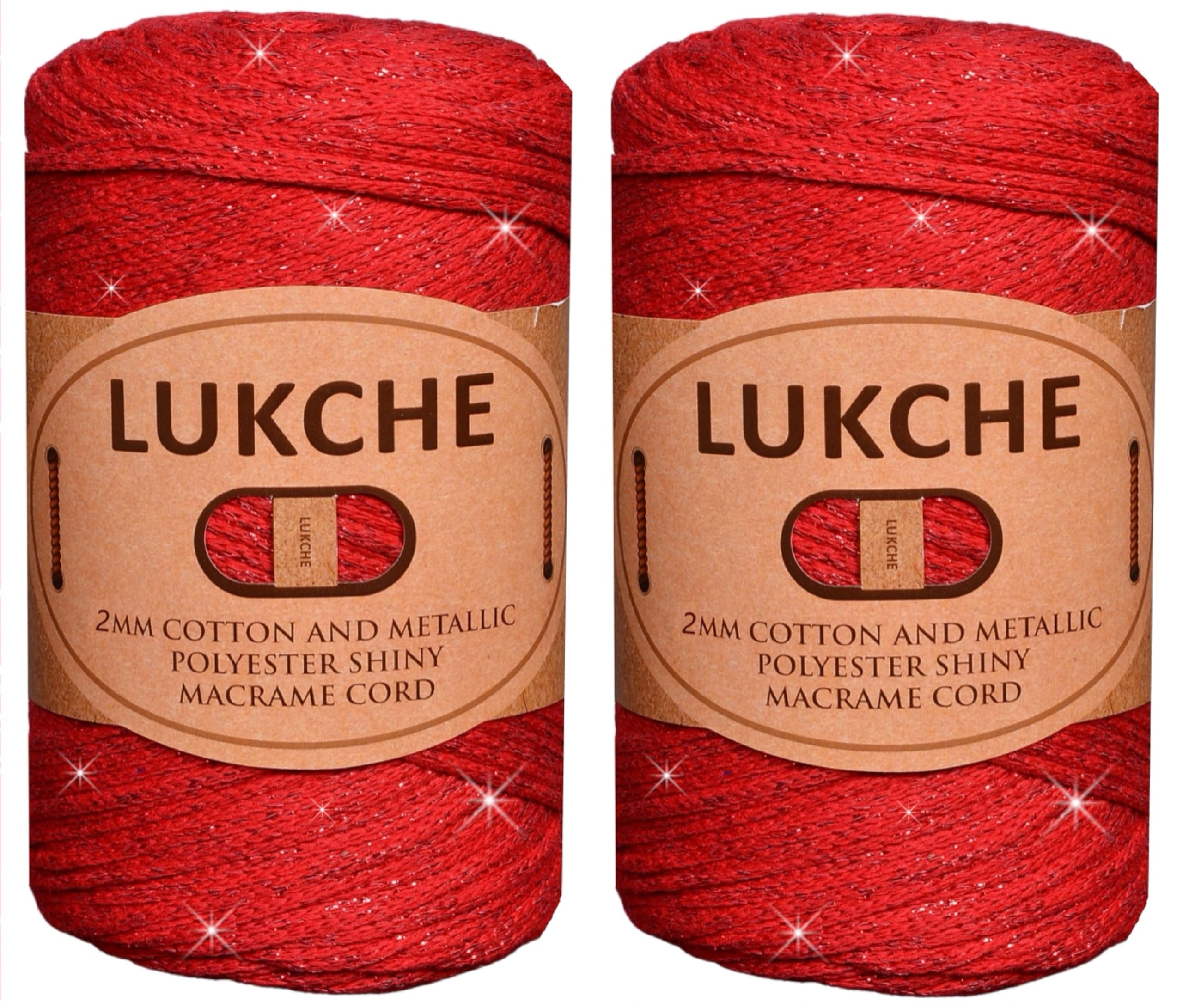 Cordon macramé 2mm rouge résistant anti-effilochage pour suspension et sac solide